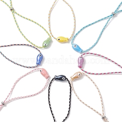 5Pcs Fish Handmade Porcelain Beads Slider Bracelets for Women&nbsp;BJEW-JB13174