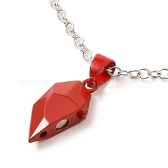 Rack Plating Alloy Heart Pendant Necklaces Sets&nbsp;NJEW-B081-07C