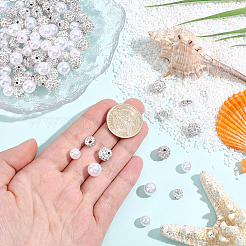 DIYジュエリー作成キット  弾性糸を含む  ポリマークレイラインストーン、ABSプラスチック模造真珠、真鍮ラインストーンビーズ  クリスタル  0.8mm&nbsp;DIY-PA0002-01C