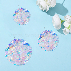 3Pcs 3 Styles Plastic Round Pendant Decorations&nbsp;DIY-GF0011-71