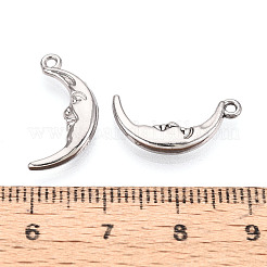 304ステンレスペンダント  ムーン  ステンレス鋼色  18.5x9x3mm  穴：1.2mm&nbsp;STAS-N114-37P