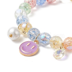 Bling Galss Round Beaded Stretch Bracelet&nbsp;BJEW-JB09242