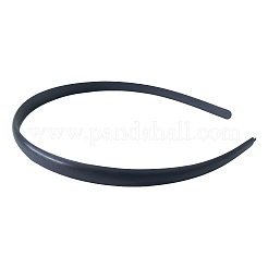 プレーンヘッドヘアヘアアクセサリープラスチックヘアバンド  歯抜け  濃いグレー  110~114x9~9.5mm&nbsp;OHAR-S186-02-1