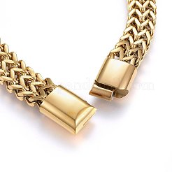 304 Stainless Steel Wheat Chain Necklaces&nbsp;NJEW-H493-14G