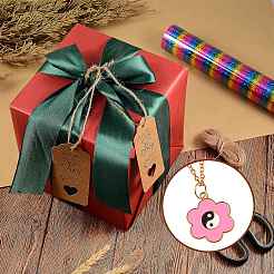 24Pcs 6 Style Rack Plating Light Gold Alloy Enamel Pendants&nbsp;ENAM-SZ0002-09
