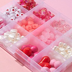 376Pcs 12 Style Transparent & Opaque & Imitation Jelly Acrylic & ABS Plastic Imitation Pearl Beads&nbsp;DIY-FS0003-34