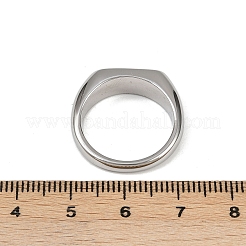 304ステンレススチール製プレーンバンド指輪  番号11:11  ステンレス鋼色  6mm  内径：17.2mm&nbsp;RJEW-P152-01P