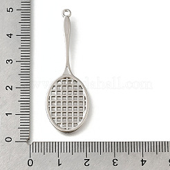 合金スポーツ用品ペンダント  バドミントンラケット  47x16x3mm  穴：1.5mm&nbsp;PALLOY-R157-05P-04