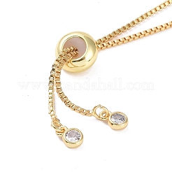 Infinity with Heart Brass Micro Pave Clear Cubic Zirconia Link Bracelets&nbsp;BJEW-H605-01G-03