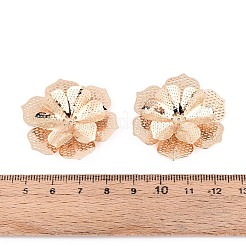 真鍮製ビーズキャップ  花  ライトゴールド  34.5~35x38~39x6~7mm  穴：0.9mm&nbsp;KK-N278-07KCG