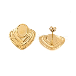 Ion Plating(IP) 304 Stainless Steel Stud Earring Findings&nbsp;EJEW-P279-39G