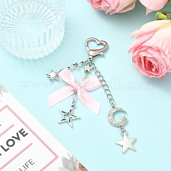 Alloy Rhinestone & Glass & CCB Plastic & Polyester Pendant Decorations&nbsp;HJEW-YW00504