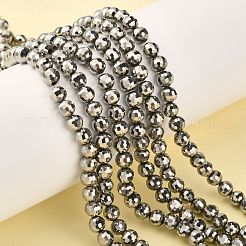 Electroplate Glass Beads Strands&nbsp;EGLA-E009-6mm-F08