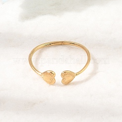 304 Stainless Steel Cuff Open Rings&nbsp;SA-CBAD22F-01G-C