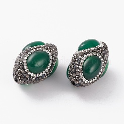 Natural Dyed & Heated Green Onyx Agate Beads&nbsp;G-C300-09