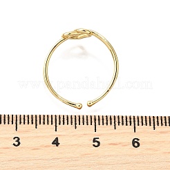 304ステンレススチールカフリング  オープンリング  ハート  ゴールドカラー  6.5mm&nbsp;RJEW-D308-01G-A
