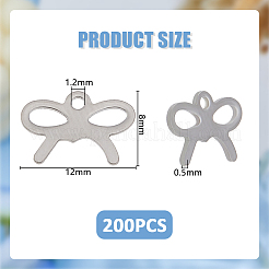 200Pcs 201 Stainless Steel Pendants&nbsp;STAS-DC0017-13