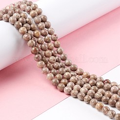 天然のマイファナイト/マイファンストーンビーズ連売り  染め  ラウンド  アザミ  6~6.5mm  穴：1mm  約61~66個/連  15インチ&nbsp;G-P451-01B-B