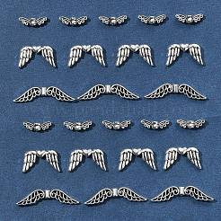 75Pcs 3 Styles Tibetan Style Alloy Fairy Wing Beads&nbsp;TIBEB-FS0001-15