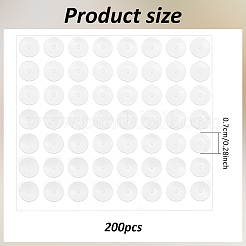 エポキシ樹脂ジュエリークラフト用大型シリコンマット200枚  食品グレードのシリコン製プレースマット  防水ノンスティック耐熱マット  フラットラウンド  ホワイト  68x62x1mm  200pc&nbsp;AJEW-AN0007-37