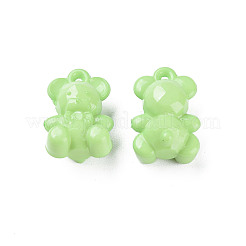 オペークアクリルパーツ  クマ  薄緑  20x13.5x10.5mm  穴：1.4mm  約400個/500g&nbsp;LS-MACR-S373-113-A01