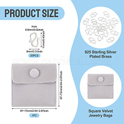 20Pcs Brass S-Hook Clasps&nbsp;KK-TA0008-74