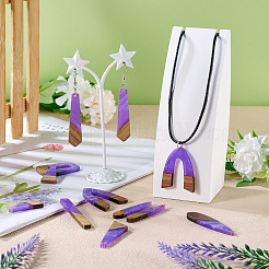 20Pcs 10 Styles Resin & Wood Pendants&nbsp;WOOD-TA0002-67A