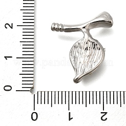 ラックメッキ真鍮、ラインストーン金具  長持ちメッキ  カドミウムフリー＆鉛フリー  プラチナ  19.5x18.5mm&nbsp;KK-S402-02P