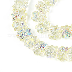 Baking Paint Electroplate Transparent Glass Beads Strands&nbsp;EGLA-N020-04H