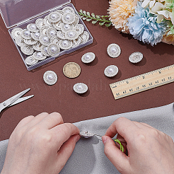 36Pcs 1-Hole Zinc Alloy Shank Buttons&nbsp;BUTT-AR0001-30