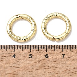 真鍮スプリングゲートリング  リング  長持ちメッキ  鉛フリー＆カドミウムフリー  18KGP本金メッキ  19x3mm&nbsp;KK-E796-11G