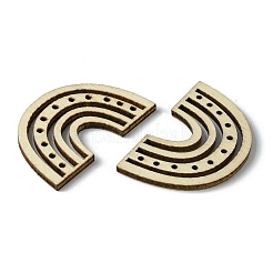 100個の木製ペンダント  レインボーチャーム  ベージュ  25x38.5x2.5mm  穴：1.6mm  100個/セット&nbsp;WOOD-G020-02