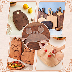 6Pcs 6 Styles Crab & Ghost & Fishtail Transparent Acrylic Reusable Drawing Template for DIY Scrapbooking&nbsp;OACR-WH0041-03