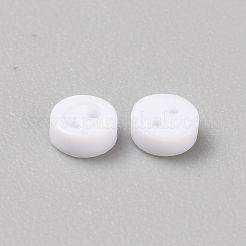 樹脂製の小さなボタン  マイクロボタン  縫製のボタン  2穴の衣類アクセサリー  ホワイト  3x1mm  穴：0.5mm&nbsp;FIND-WH0260-26A