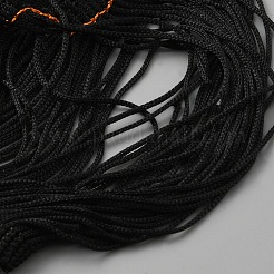10ヤードのポリエステルタッセルレースリボン  フリンジレーストリム  マクラメレースリボン  ブラック  5-7/8インチ（150mm）&nbsp;DIY-WH0502-66
