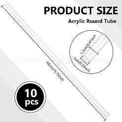 アクリル丸チューブ  透明  400x12mm  内径：10mm&nbsp;DIY-WH0899-672A