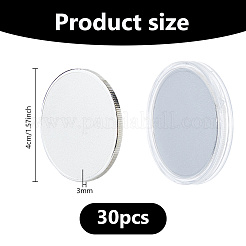 白紙の鉄製記念硬貨  フラットラウンド  銀  40x3mm&nbsp;LS-AJEW-WH0596-835A