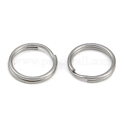 304ステンレススチール製のキーホルダー  スプリットキーリング  ステンレス鋼色  12.5x1.8mm&nbsp;STAS-K252-02P