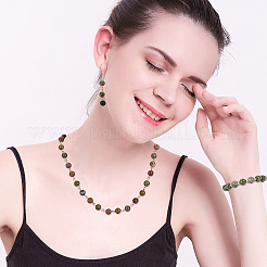 Natural Serpentine/Green Lace Stone Beads Strands&nbsp;G-AR0001-46