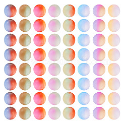 120Pcs 8 Colors Frosted & Gradient Color Opaque Resin Beads&nbsp;RESI-TA0003-85
