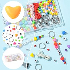 DIY Letter Heart Keychain Making Kits&nbsp;DIY-FS0009-87