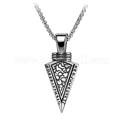 Vintage 304 Stainless Steel Arrow Head Pendant Necklaces for Men&nbsp;WG2A74C-01
