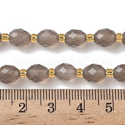 Natural Gray Agate Beads Strands&nbsp;G-F809-A31-01