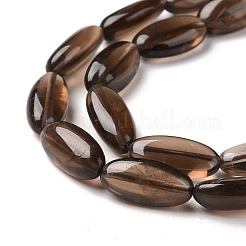 天然スモーキークォーツビーズ連  オーバル  15.5x8x5.5mm  穴：1mm  約25個/連  15.75インチ（40cm）&nbsp;G-C238-41