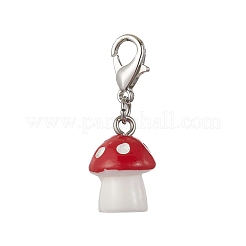 Plastic Mushroom Pendant Decoration&nbsp;HJEW-JM03197