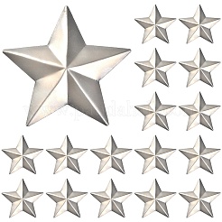アイアン製カボション  スター  プラチナ  70x70x0.5mm&nbsp;IFIN-WH20009-01B-P