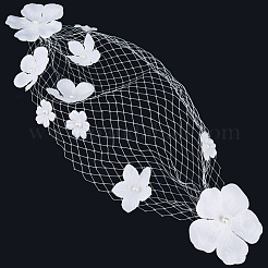 1Pc Flower Gauze Mesh Bridal Veils&nbsp;AJEW-CY0001-88