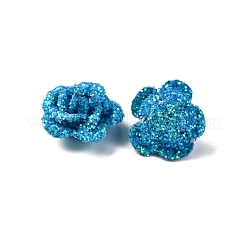3D Rose Flower Baking Paint Aluminum Beads&nbsp;FIND-L019-01B