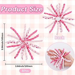 8Pcs Cloth Curly Ribbon Bows&nbsp;AJEW-SP0001-48E