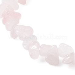 女性用ナチュラルローズクォーツチップ＆パールストレッチブレスレット  内径：1-7/8インチ（4.9cm）&nbsp;BJEW-JB07654-03
